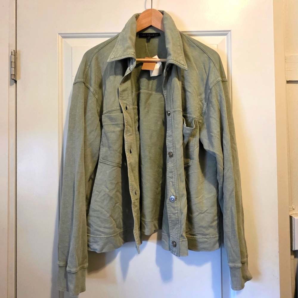 Olive Green Shirt Jacket/Cardigan